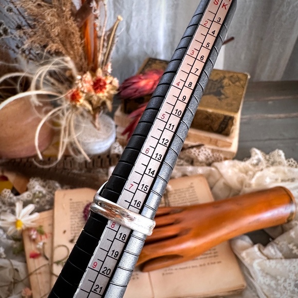 Vintage Sterling Silver Lapis Lazuli & Chrysoprase Spinner Bezel Ring Size 7.75 - Picture 14 of 14